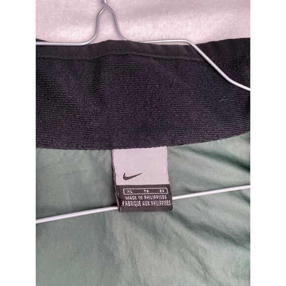 Vintage 90's Nike Gray Tag Pullover XL Green 1/4 Zip 90s Spell Out Y2K - Picture 7 of 9